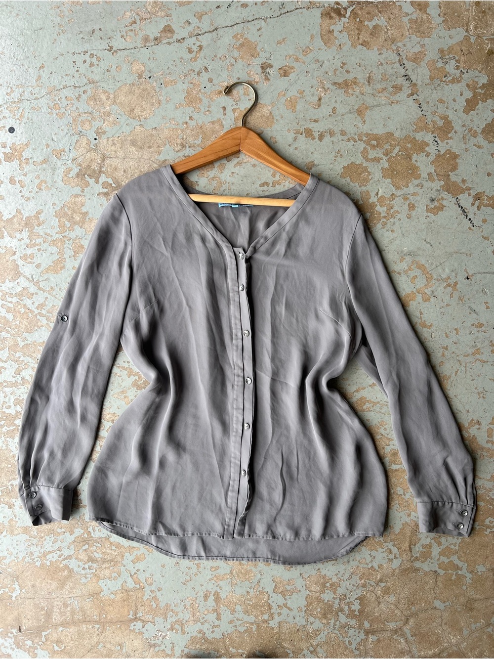 100% Silk Button Up Blouse